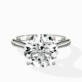 Floating Center Minimalist Solitaire Ring Engagement Ring