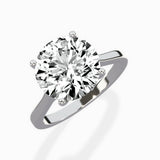 Floating Center Minimalist Solitaire Ring Engagement Ring
