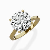 Floating Center Minimalist Solitaire Ring Engagement Ring