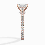 Brilliant Pave Shank Solitaire Ring Engagement Ring