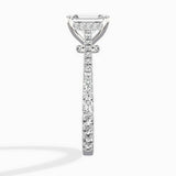 Brilliant Pave Shank Solitaire Ring Engagement Ring