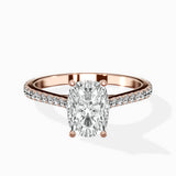 Brilliant Pave Shank Solitaire Ring Engagement Ring