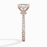 Brilliant Pave Shank Solitaire Ring Engagement Ring