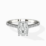 Brilliant Pave Shank Solitaire Ring Engagement Ring