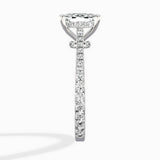 Brilliant Pave Shank Solitaire Ring Engagement Ring