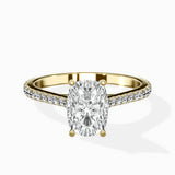 Brilliant Pave Shank Solitaire Ring Engagement Ring