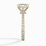 Brilliant Pave Shank Solitaire Ring Engagement Ring