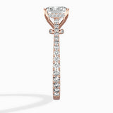 Brilliant Pave Shank Solitaire Ring Engagement Ring