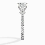 Brilliant Pave Shank Solitaire Ring Engagement Ring