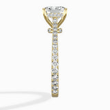 Brilliant Pave Shank Solitaire Ring Engagement Ring
