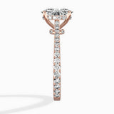 Brilliant Pave Shank Solitaire Ring Engagement Ring