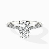 Brilliant Pave Shank Solitaire Ring Engagement Ring