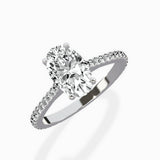 Brilliant Pave Shank Solitaire Ring Engagement Ring