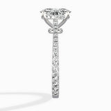 Brilliant Pave Shank Solitaire Ring Engagement Ring