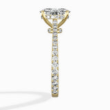Brilliant Pave Shank Solitaire Ring Engagement Ring