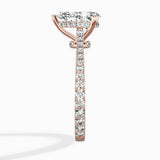 Brilliant Pave Shank Solitaire Ring Engagement Ring
