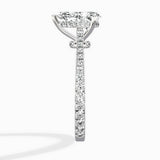 Brilliant Pave Shank Solitaire Ring Engagement Ring