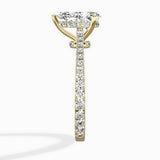Brilliant Pave Shank Solitaire Ring Engagement Ring
