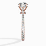 Brilliant Pave Shank Solitaire Ring Engagement Ring