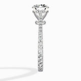 Brilliant Pave Shank Solitaire Ring Engagement Ring