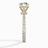 Brilliant Pave Shank Solitaire Ring Engagement Ring