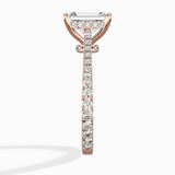 Brilliant Pave Shank Solitaire Ring Engagement Ring