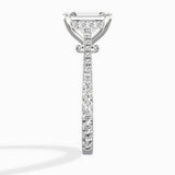 Brilliant Pave Shank Solitaire Ring Engagement Ring