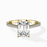 Brilliant Pave Shank Solitaire Ring Engagement Ring