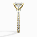 Brilliant Pave Shank Solitaire Ring Engagement Ring