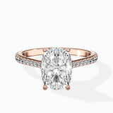 Brilliant Pave Shank Solitaire Ring Engagement Ring