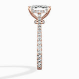 Brilliant Pave Shank Solitaire Ring Engagement Ring