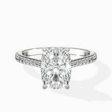 Brilliant Pave Shank Solitaire Ring Engagement Ring