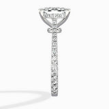 Brilliant Pave Shank Solitaire Ring Engagement Ring