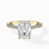 Brilliant Pave Shank Solitaire Ring Engagement Ring