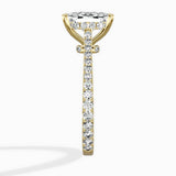 Brilliant Pave Shank Solitaire Ring Engagement Ring