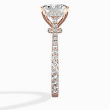 Brilliant Pave Shank Solitaire Ring Engagement Ring