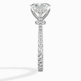 Brilliant Pave Shank Solitaire Ring Engagement Ring