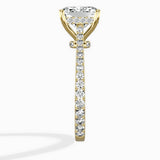 Brilliant Pave Shank Solitaire Ring Engagement Ring