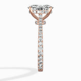 Brilliant Pave Shank Solitaire Ring Engagement Ring