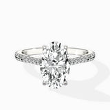 Brilliant Pave Shank Solitaire Ring Engagement Ring