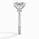 Brilliant Pave Shank Solitaire Ring Engagement Ring