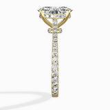 Brilliant Pave Shank Solitaire Ring Engagement Ring