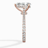 Brilliant Pave Shank Solitaire Ring Engagement Ring