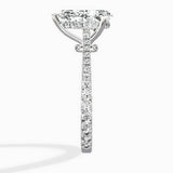 Brilliant Pave Shank Solitaire Ring Engagement Ring