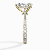Brilliant Pave Shank Solitaire Ring Engagement Ring