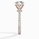 Brilliant Pave Shank Solitaire Ring Engagement Ring