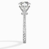 Brilliant Pave Shank Solitaire Ring Engagement Ring