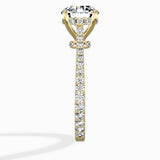 Brilliant Pave Shank Solitaire Ring Engagement Ring
