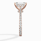 Brilliant Pave Shank Solitaire Ring Engagement Ring