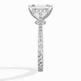 Brilliant Pave Shank Solitaire Ring Engagement Ring